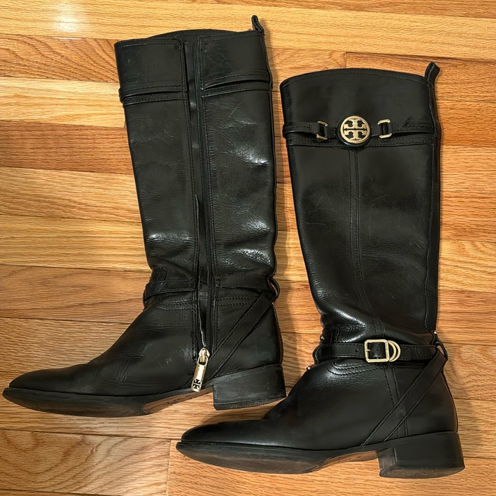Tory Burch knee high riding boots all leather size 8